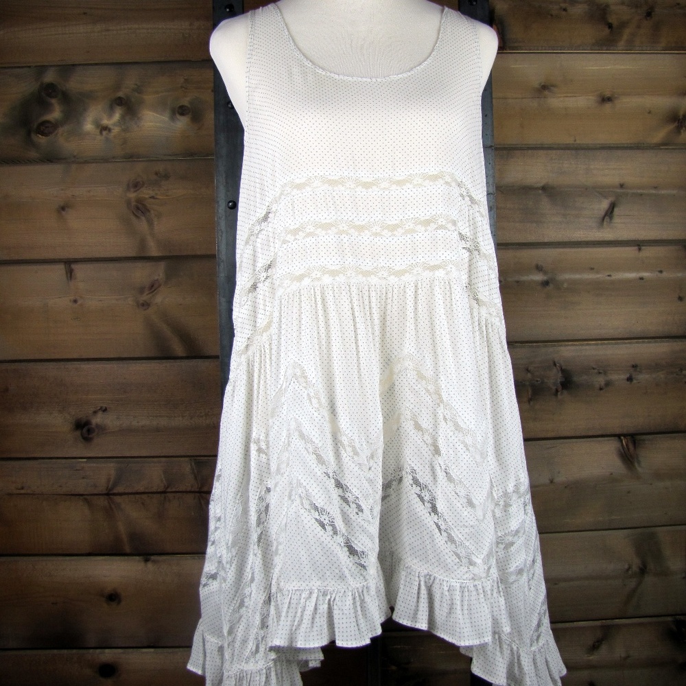 Free People Voile Lace Trapeze Slip Dress/Top - M
